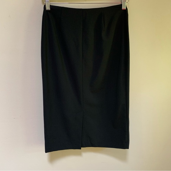 Eileen Fisher ~new ~Petite Black Italian Wool Calf Length Pencil Skirt in PP - Picture 4 of 8